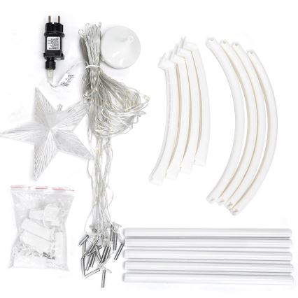 Aigostar - LED āra Ziemassvētku dekorācija LED/3,6W/230V 180 cm IP44 auksti balta