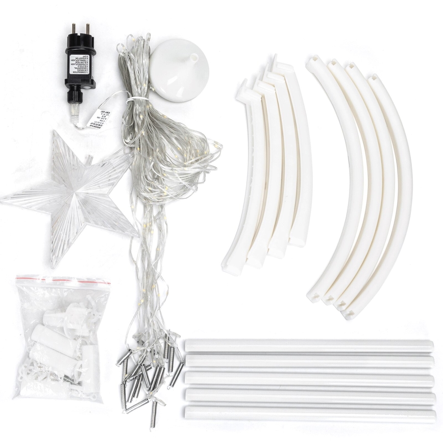 Aigostar - LED āra Ziemassvētku dekorācija LED/3,6W/230V 180 cm IP44 auksti balta