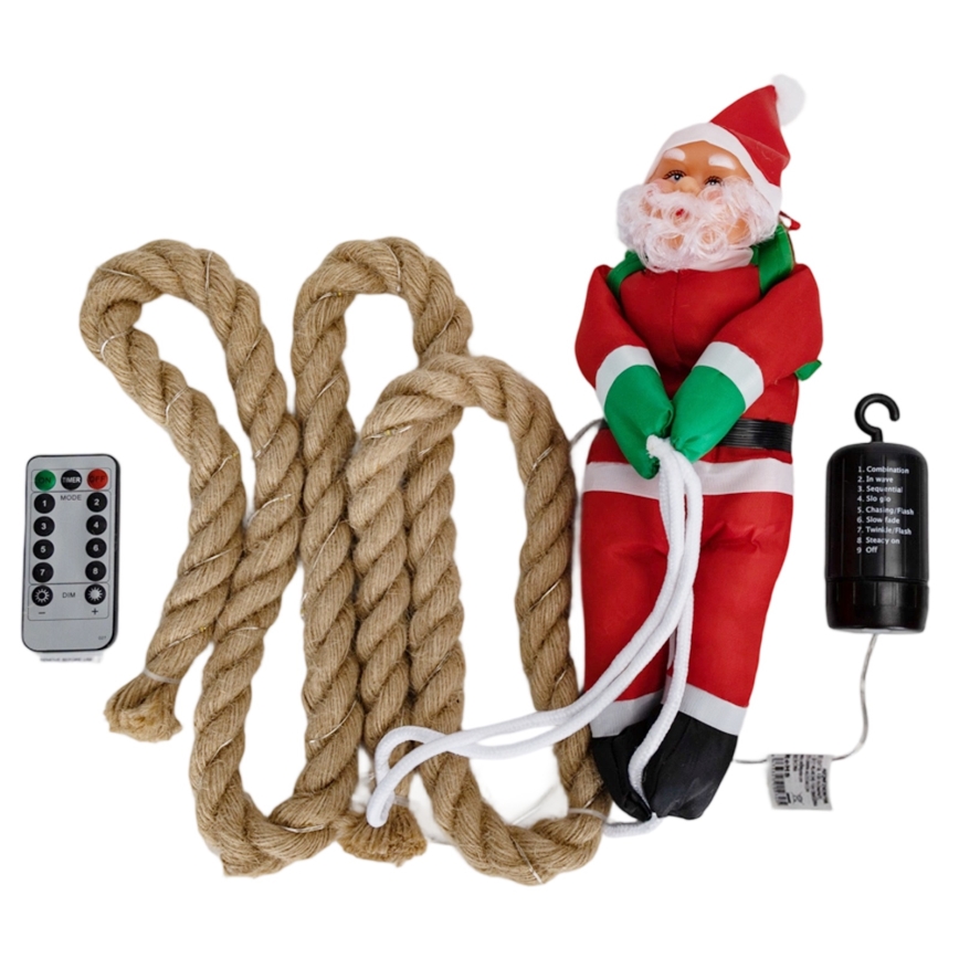 Aigostar - LED āra Ziemassvētku dekorācija LED/4xAA IP44 Santa Klauss ar izpletni
