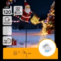 Aigostar - LED āra Ziemassvētku dekors 120xLED/3xAA/8 funkcijas 80 cm IP44 Santa/siltā balta