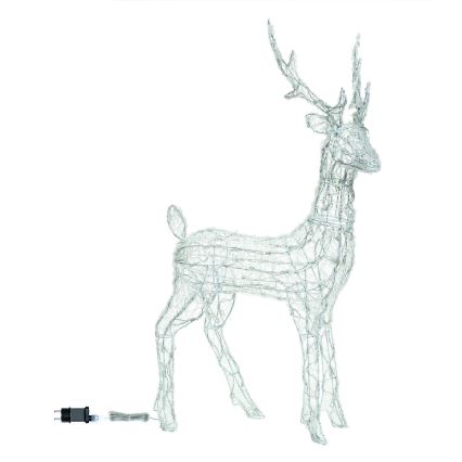 Aigostar - LED āra Ziemassvētku dekors 180xLED/8 funkcijas 1,05m IP44 auksti balts briedis