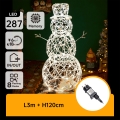 Aigostar - LED āra ziemassvētku dekors 3,6W/31/230V 2700K 120 cm IP44 sniegavīrs