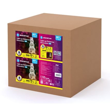 Aigostar - LED Āra Ziemassvētku Dekorācija 3,6W/31/230V 2700K 120 cm IP44 sniegavīrs