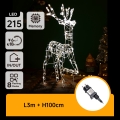 Aigostar - LED āra Ziemassvētku dekors LED/3,6W/31/230V 2700K 105 cm IP44 ziemeļbriedis