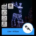 Aigostar - LED āra Ziemassvētku dekors LED/3,6W/31/230V 6500K 75 cm IP44 ziemeļbriedis