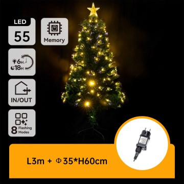 Aigostar - LED Āra Ziemassvētku egle LED/3,6W/230V 60 cm IP44 silti balta