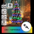Aigostar - LED āra Ziemassvētku eglīte, 125xLED, 8 režīmi, 1,2 m, IP44, daudzkrāsaina