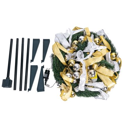 Aigostar - LED āra Ziemassvētku koks 150xLED 1,8m IP44 balta/zelta siltā balta