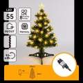 Aigostar - LED āra Ziemassvētku eglīte 55xLED/8 funkcijas 0,6 m IP44 silta balta gaisma