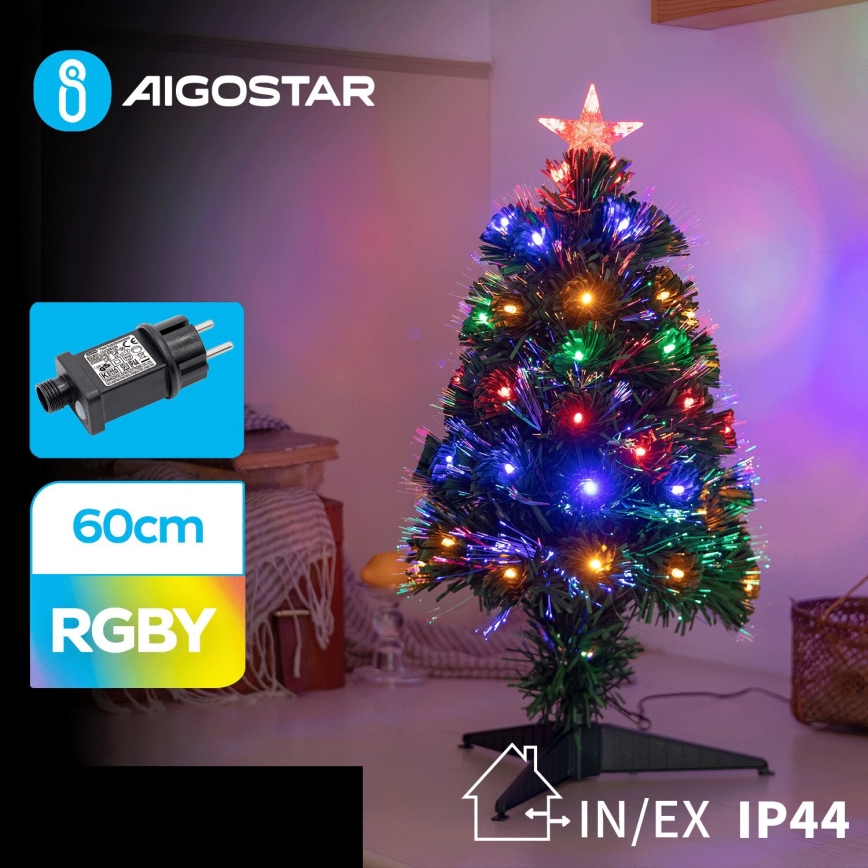 Aigostar - LED Āra Ziemassvētku eglīte LED/3,6W/230V 60 cm IP44 daudzkrāsaina
