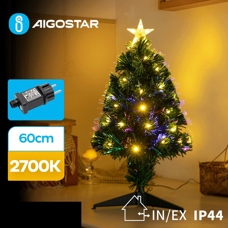 Aigostar - LED Āra Ziemassvētku eglīte LED/3,6W/230V 60 cm IP44 silti balta