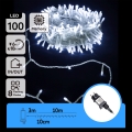 Aigostar - LED Āra Ziemassvētku gaismas virtene 100xLED/8 režīmi 13m IP44 auksta balta