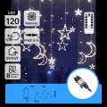 Aigostar - LED āra Ziemassvētku gaismas virtene 120xLED/6W/230V/8 režīmi 3x0,6m IP44 auksti balta + tālvadības pults