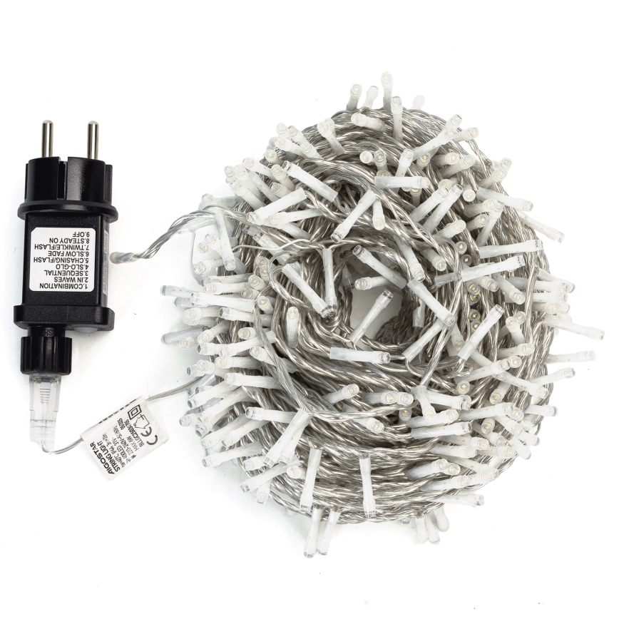 Aigostar - LED āra Ziemassvētku virtene 400xLED/8 režīmi 20m IP44 silti balta