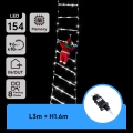Aigostar - LED āra Ziemassvētku rotājums 154 LED / 8 režīmi 1,6 m IP44 auksti balta