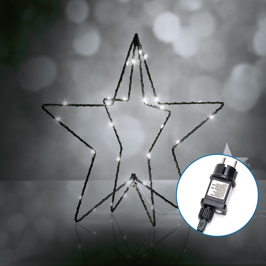 Aigostar - LED Āra Ziemassvētku rotājums 3,6W/230V zvaigzne 30cm IP44 vēsi balts