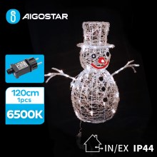 Aigostar - LED Āra Ziemassvētku rotājums 3,6W/31/230V 6500K 120cm IP44 sniegavīrs