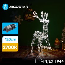 Aigostar - LED Āra Ziemassvētku rotājums LED/3,6W/31/230V 2700K 120 cm IP44 ziemeļbriedis