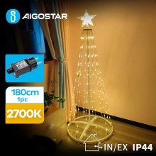 Aigostar - LED Āra Ziemassvētku rotājums LED/3,6W/31/230V 2700K 180 cm IP44