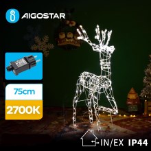 Aigostar - LED Āra Ziemassvetku rotājums LED/3,6W/31/230V 2700K 75 cm IP44 ziemeļbriedis