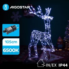 Aigostar - LED Āra Ziemassvētku rotājums LED/3,6W/31/230V 6500K 105 cm IP44 ziemeļbriedis