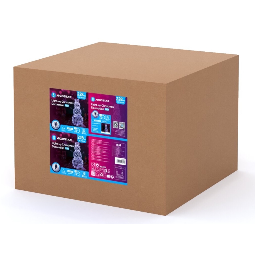 Aigostar-LED Āra Ziemassvetku rotājums LED/3,6W/31/230V 6500K 90cm IP44 sniegavīrs