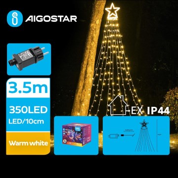 Aigostar - LED Āra Ziemassvētku rotājums LED/6W/230V 3,5m IP44 silti balta