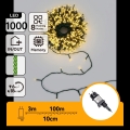 Aigostar - LED āra Ziemassvētku virtene 1000xLED/8 funkcijas 103m IP44 silti balta