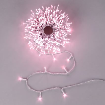 Aigostar - LED āra Ziemassvētku virtene 100xLED/8 funkcijas 13m IP44 rozā