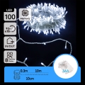 Aigostar - LED āra Ziemassvētku virtene 100xLED/8 funkcijas/3xAA 10,3m IP44 auksti balta