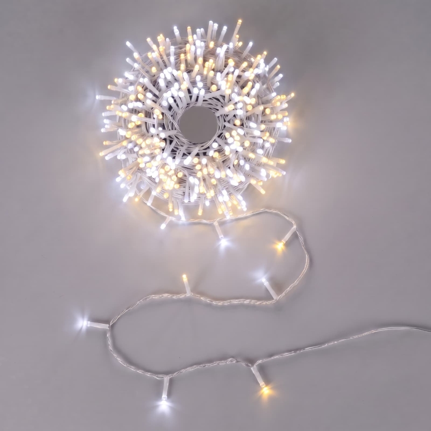 Aigostar - LED āra ziemassvētku virtene 100xLED/8 režīmi 3xAA 10,3m IP44 siltā balta/aukstā balta