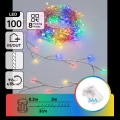 Aigostar - LED āra Ziemassvētku virtene 100xLED/8 funkcijas 3xAA 3,3m IP44 daudzkrāsaina