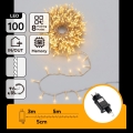 Aigostar - LED āra Ziemassvētku virtene 100xLED/8 funkcijas 5,3m IP44 silti balta