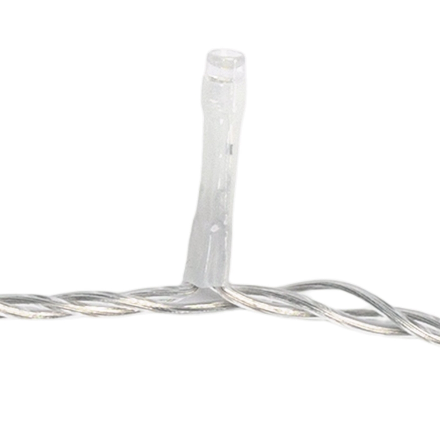 Aigostar - LED āra Ziemassvētku virtene 100xLED/8 funkcijas 5,3m IP44 silti balta