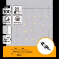 Aigostar - LED Āra Ziemassvētku virtene 100xLED/8 funkcijas 8x0,4m IP44 siltā balta