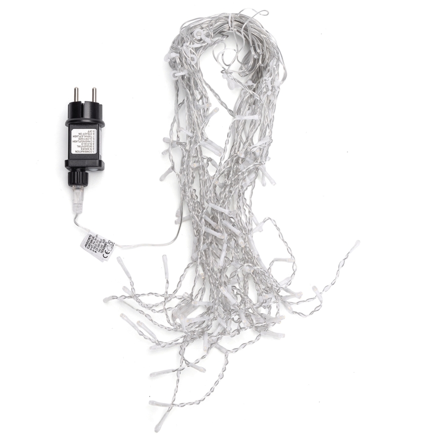 Aigostar - LED āra Ziemassvētku virtene 100xLED/8 režīmi 5x0,4m IP44 silti balta