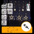 Aigostar - LED āra Ziemassvētku virtene 120 LED/8 funkcijas 3x0,6 m IP44 siltā balta + tālvadības pults