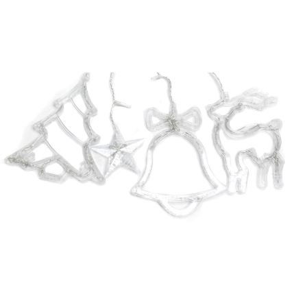 Aigostar - LED āra Ziemassvētku virtene 120xLED/8 režīmi 3x0,6m IP44 auksti balta + tālvadības pults