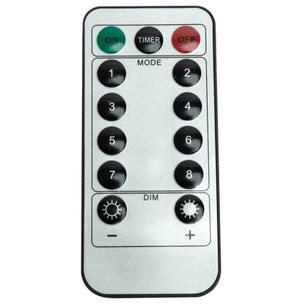 Aigostar - LED āra Ziemassvētku virtene 120xLED/6W/230V/8 režīmi 3x0,6m IP44 auksti balta + tālvadība