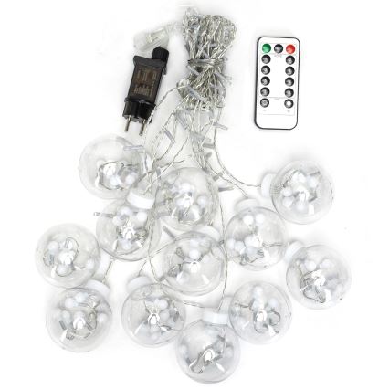 Aigostar - LED āra Ziemassvētku virtene 120xLED/8 funkcijas 3x0,6m IP44 silti balta + tālvadība