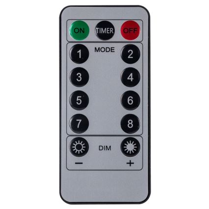 Aigostar - LED āra Ziemassvētku virtene, 120 LED, 8 gaismas režīmi, 3x0,6 m, IP44, siltā balta + tālvadības pults