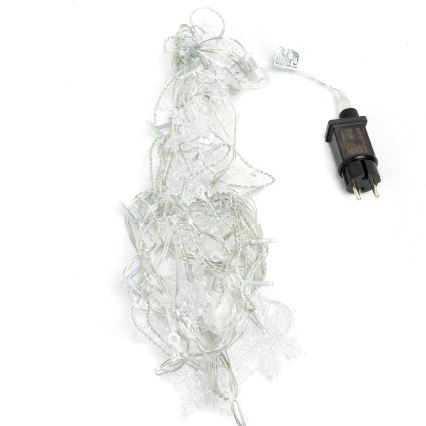 Aigostar - LED āra ziemassvētku virtene 120xLED/8 režīmi 3x0,7m IP44 auksti balta + tālvadības pults