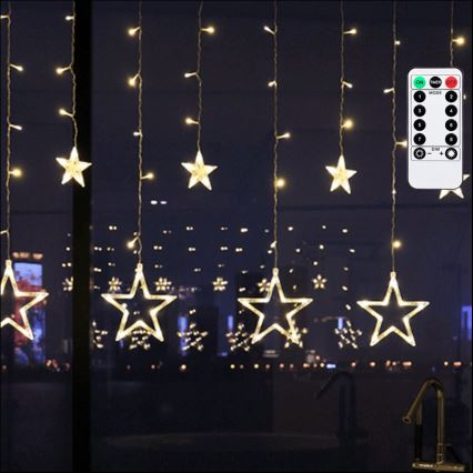 Aigostar - LED āra virtene 120 LED/8 režīmi 3x0,6 m IP44 silti balta + tālvadība