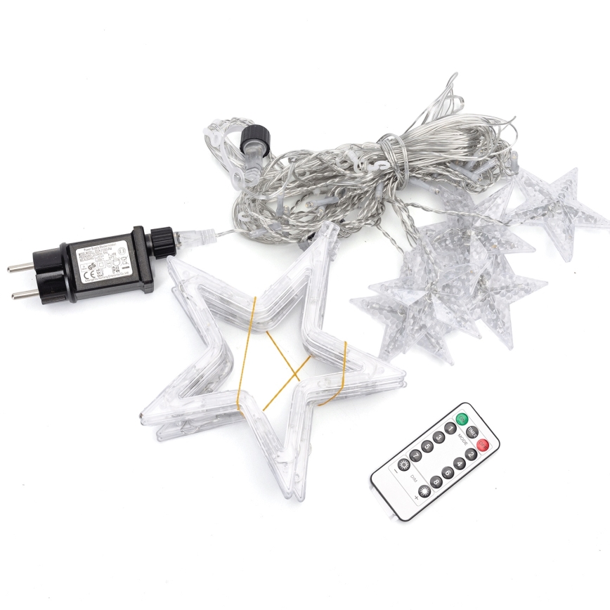 Aigostar - LED āra virtene 120 LED/8 režīmi 3x0,6 m IP44 silti balta + tālvadība