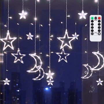 Aigostar - LED āra Ziemassvētku virtene 120xLED/6W/230V/8 režīmi 3x0,6m IP44 auksti balta + tālvadība