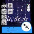Aigostar - LED āra Ziemassvētku virtene 120xLED/8 funkcijas 3x0,6 m IP44 auksti balta + tālvadības pults
