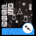 Aigostar - LED āra Ziemassvētku virtene 120xLED/8 funkcijas 3x0,6m IP44 auksti balta + ar tālvadības pulti