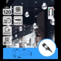 Aigostar - LED āra Ziemassvētku virtene 120xLED/8 funkcijas 3x0,6m IP44 auksti balta + tālvadība