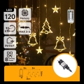 Aigostar - LED Āra Ziemassvētku virtene 120xLED/8 funkcijas 3x0,6m IP44 silti balta + tālvadības pults