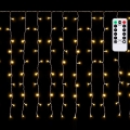 Aigostar - LED āra Ziemassvētku virtene 150xLED/6W/230V/8 funkcijas 1,5x1m IP44 silta balta + ar tālvadību